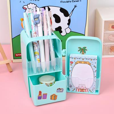 China Schools & Offices Drop Shipping Factory Wholesale Office Stationery Fridge Shaped Plastic Container Pen Holder for sale