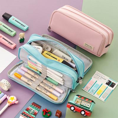 China Fashion\Comfortable\Durable Fashion Pencil Case Pen Bag High Quality Ice Cream Color Storage Pocket Organizer For Stationery School for sale