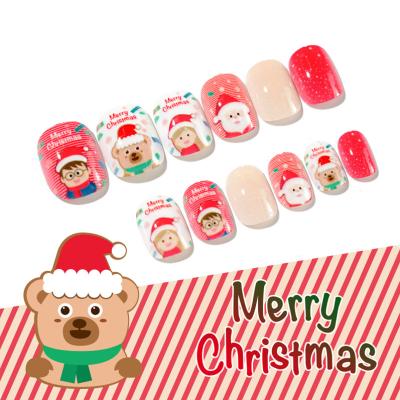 China Easy Apply Hot Styles Cute Rabbit Cartoon Nail Sticker Fake Nails For Kids Silver Shiny Glitter Nail Sticker for sale