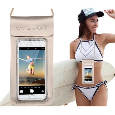 China Newbility TPU Mobile Phone Case Waterproof Touch Screen Mobile Phone Diving Transparent Outdoor Drift Swimming Bag for sale