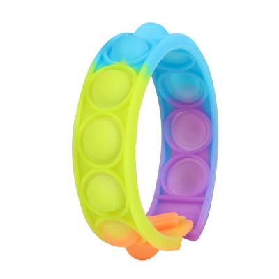 China Wonderful Wholesale Adjustable Wristband Sensory Toy Silicone Wristbands Sensory Decompression Gift For Kids for sale