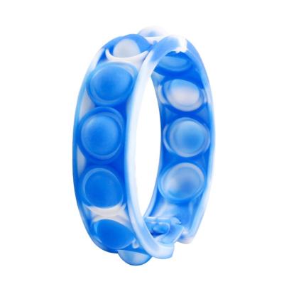 China Wonderful Gift Decompression Toys Knock Down Puzzle Rodent Pioneer Press Finger Bubble Noise Pushing Stirring Person Relax Toys Noise Bracelets for sale