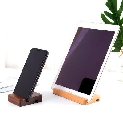 China Compatiable with Stylish-Universal Stand-Simple Walnut Ipad Phone Stand Walnut Portable Mobile Cell Phone Holder Stand for sale