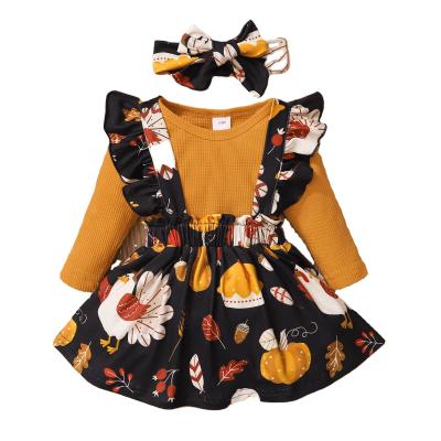 China Anti-Shrink Toddlers Babies Suits Set Baby Dress Set Kids Ready Stock Clothing Apparel Factory 3 Pcs Sleeve Long Casual for sale