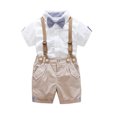 China Wholesale Kids Formal Ordinary Shorts Suit Shirt Short Two Piece Summer Baby Boy Clothing Set for sale