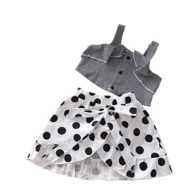 China New Summer Washable Girls 2 Pcs Sets Baby Skirt Dress Kids Costume Top Children Cotton Clothes Stylish Clothing for sale