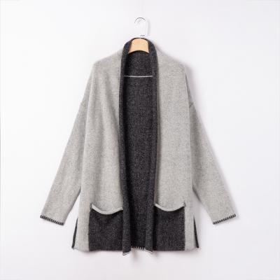 China Anti-wrinkle women's sweater cashmere cardigan jacket medium length woolen vintage sweater ODM and OEM for sale