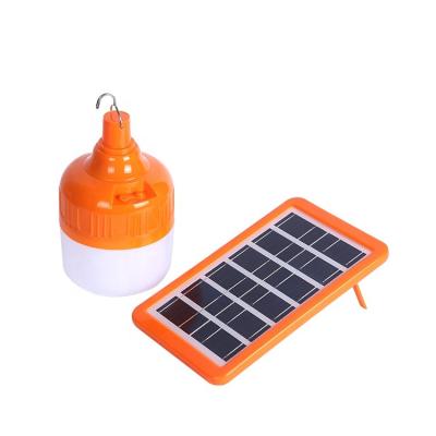 China PC Ip65 Waterproof Solar Panel Outdoor 50watt 100watt / USB Good Quality Hanging Led Solar Bulb Lamp for sale