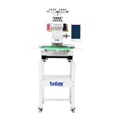 China BR-901C Single Head 9 Needles Flat Cap T-shirt Hat Embroidery Machine Home Use Computerized Embroidery Machine 360X200mm for sale