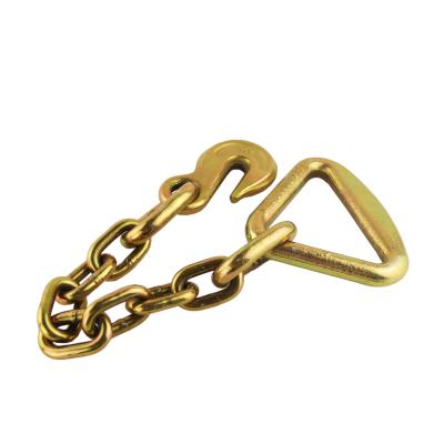 China Machinery Parts Vendors Drop Forged Gunmetal Single Copper Towing Hanging Lashing Long Link Black Chain for sale