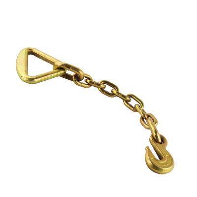 China Machinery Parts Vendors Drop Forged Gunmetal Single Copper Towing Hanging Lashing Long Link Black Chain for sale