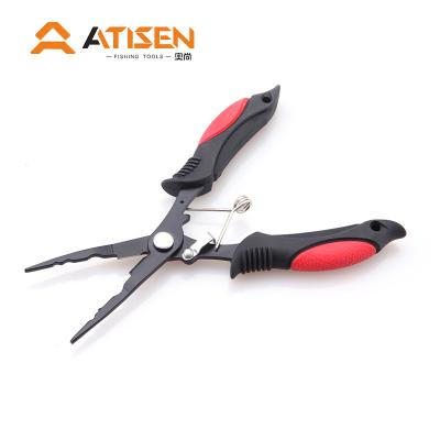 China Durable ATISEN Stainless Steel Tackle And Fishing Pliers, Multi Tool Fishing Pliers Braid Cutters for sale