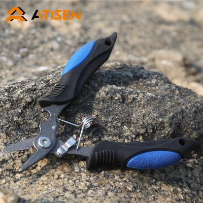 China 420J2 Stainless Steel High Quantity Fine Blanking Fishing Pliers Stainless Steel Multi Tools Fishing Scissors With Comfortable Handle for sale