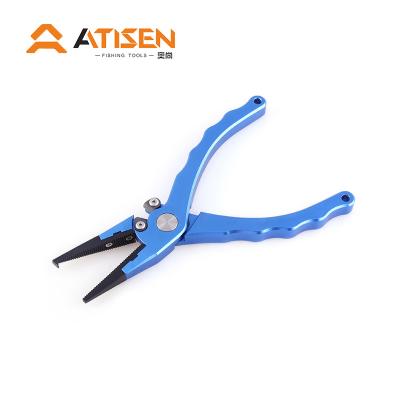 China ATISEN High Quality Blue Aluminum Aluminum 190MM Fishing Pliers Fishing Pliers Pliers Carp Fishing Crimp Pliers Tools for sale