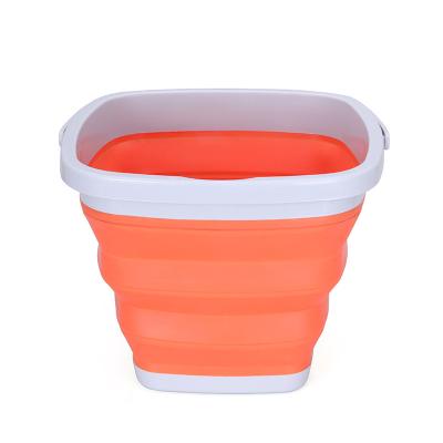 China Easy Control 3L/5L/10L Mountaineering Outdoor Fishing Folding Barrels Fishing Bucket With Non-slip Handle for sale