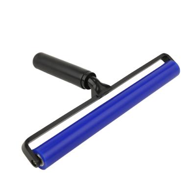 China Waterproof High Quality Custom Plastic Industrial Blue Silicone Fiber Sticky Roller for sale