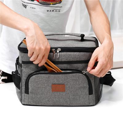 China School Kids Insulated Durable Waterproof Lunch Box Organizer Desktop Cooler Small Size Thermal Lunch Box Bag Waterproof Case with Strap for sale