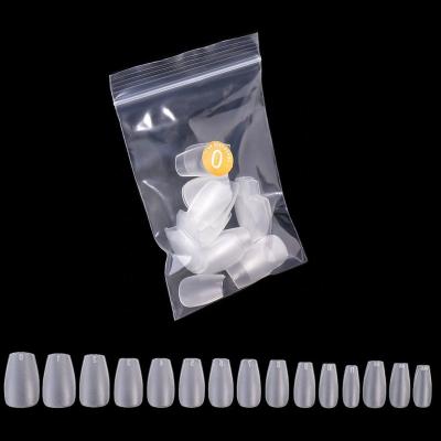 China Flexibility Matte Coffin Nail Tips Wholesale Full Cover Fake French Finger For Acrylic Gel Polish Display Bag Nail Decoration for sale