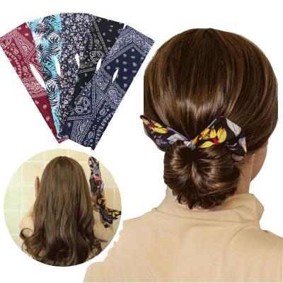 China Multi Adjustable Hair Band Summer Knotted Yarn Headband Skillful Hair Bands Women's Fashion Hair Bun Use for sale