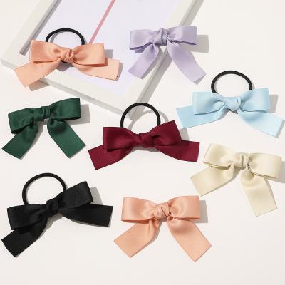 China Hair Accessories New Baby Headband Women Fashion Ribbon Hair Bow Clip Butterfly Hair Bow Soft Scrunchies for sale