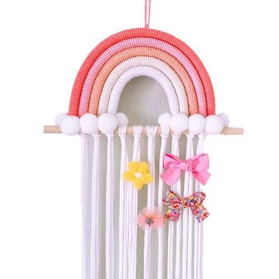 China Soft Rain Bow Lace Belt Storage Hair Bow Holder Organizer Hanger for Hair Clips Accessories for sale