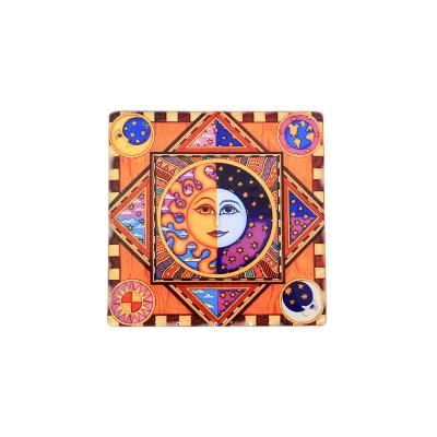 China New Design Wholesale Price Antique Style Wavy Edge Square Coasters / Customized for sale