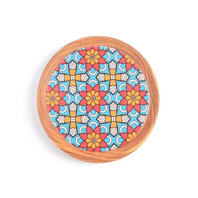 China Finest Factory Price Factory Price Directly Supply Symmetrical / Customized Ceramic Coasters Frame Circle Photo Heat Resistance for sale