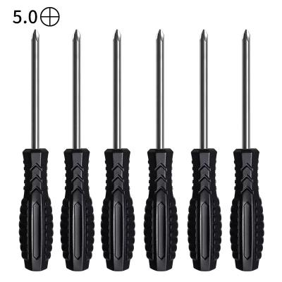 China 5mm Plastic Phillips Small Screwdriver Black Bits Mini Small Cross Phillips Flat Screwdriver Household Repair Manual Tool for sale