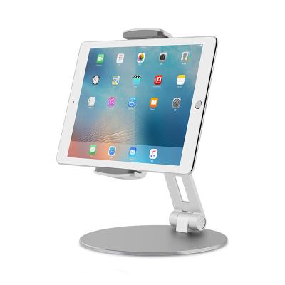 China 360 Degree Rotating Base 4-14 Inch Mobile Phone And Tablet Holder Adjustable Dock Aluminum Desktop Support Base UPERGO for sale