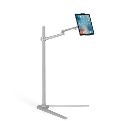 China (Size) UPERGO Adjustable Laptop Floor Stand 4-14inch Tablet PC Holder Triangle Display Stand Near Sofa Bed Tablet Floor Stand for sale