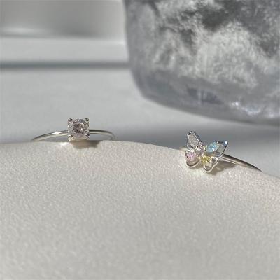 China Wholesale Hiphop Butterfly Cubic Zircon Ring Women Simple Customizable Ring Inns for sale