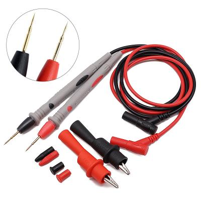 China Extreme Thin VC890DC Material 1000V 20A Gold Plated Copper Silicone Bush Multimeter Pen Sharp Protector With Crocodile Clip VC890DC for sale