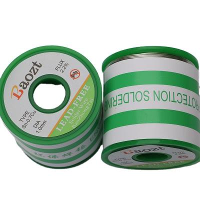 China 100g Lead Free Solder Tin Wire Sn 99.3 Cu Eco-friendly 0.7 Ingredient Tin Copper Solder With Rosin for sale