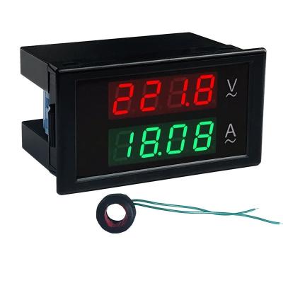 China DL69-2042T AC 500V 100A High Accuracy 4 Digits Dual 0.39 Inch LED Display Voltmeter Ammeter Meter 76x39mm for sale