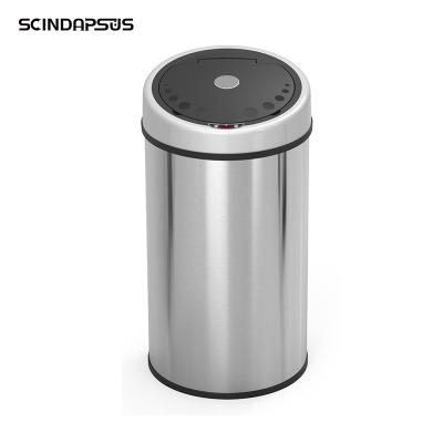 China 2020 Hot Selling Sustainable Stainless Steel Hands Sensor Trash Can Free Waste Bin for sale