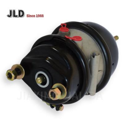 China steel & 16/24 matte black aluminum dual disc diaphragm brake cylinder air spring brake for wabco 925384010 for sale