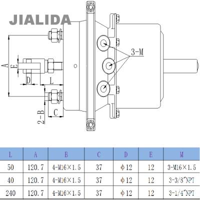 China steel & Factory Supply 30/24 Aluminum Brake Cylinder Trailer Air Brake Chambers Tractor 4 Bolt 30/24SBC for sale