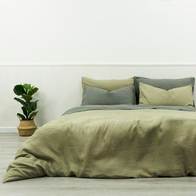 China Viable Soft French Linen Washed Cotton Linen Pillowcase Home Sheet Sets Bedding for sale