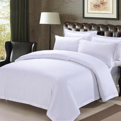 China Size 300TC Disposable Cotton Home Use White Queen Bed Sheet for sale