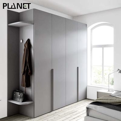 China Gray (Size)Adjustable Metal Wardrobe Handle Bedroom Furniture Wardrobe Sliding Swing Door Fabric Wardrobe for sale