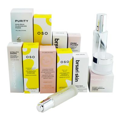 China Recyclable Yellow Materials Lip Gloss Packaging Box Cosmetics Recycled Cosmetic Packaging Lip Syringe Packaging For Cosmetics for sale