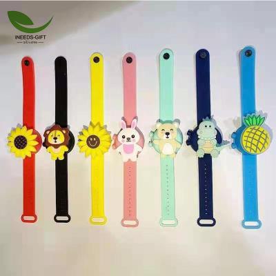 China Lovely China Kids Cartoon Travel Silicone Sanitizer Holder Kids Hand Sanitizer Holder for sale