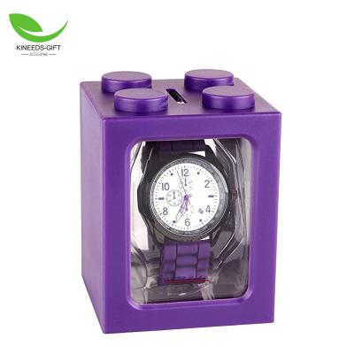 China New Design Eco-friendly Custom Logo Watch Strap Display Boxes Plastic Empty Watch Cases for sale