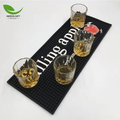 China Home Countertops No--Spill Bar Beer Drink Mat Coffee Bartender Service Mats Sustainable Bar Restaurant Drying Dish Bar Spill Rubber Mat for sale