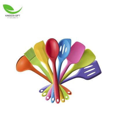 China Viable Silicone Cooking and Baking Tool Kit Set Non-Toxic Hygienic Safety Heat Resistant Silicone Kitchen Utensils Set for sale