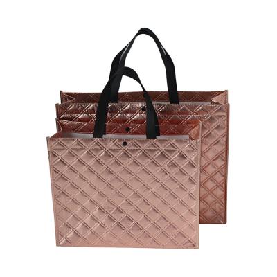 China Custom Size Polypropylene Reusable Packaging Eco - Friendly Laminated Non Woven Sack Shopping Bag With Logo Printing for sale