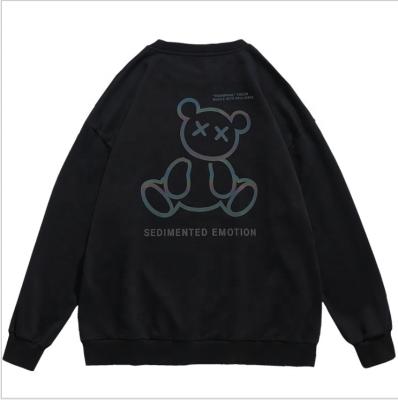 China Anti-wrinkle ready to ship fashion hoodies couple new winter bear hoodies men reflective hoodie men loose hoodies for sale