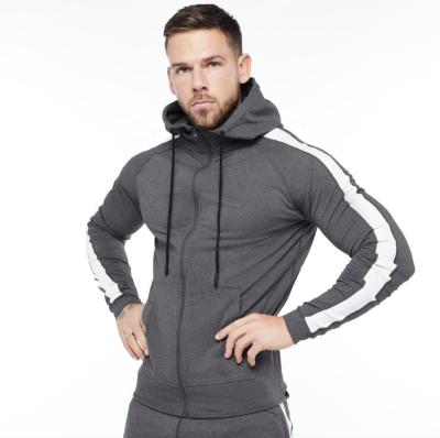 China OEM Anti-Wrinkle Zipper Men Hoodie Coat Men Long Sleeve Gym Fashion Fitness Hoodies for sale