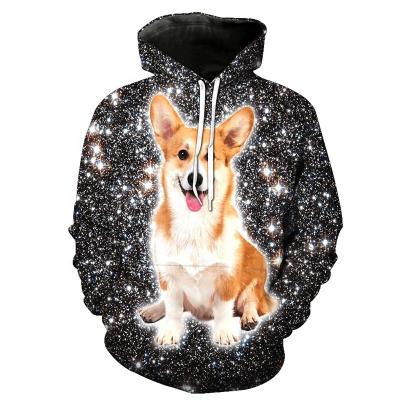 China high quality Anti-wrinkle men 3D printed animal hoodies hot sale men's casual oversized hip hop hoodie from Amazon for sale