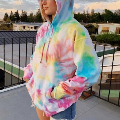 China fashion high quality streetwear pullover anti-wrinkle dye hoody plain logo plain hoodie tie dye hoodie women for sale